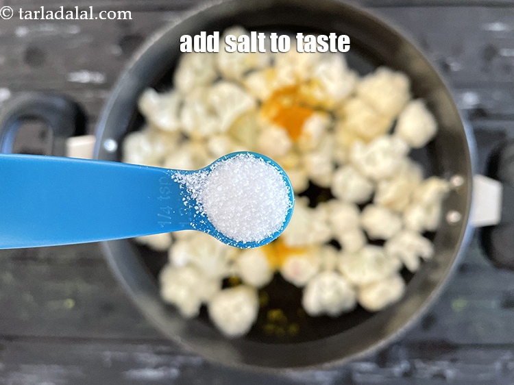 Step 7 – Add salt to taste. We added 1/4 tsp salt.