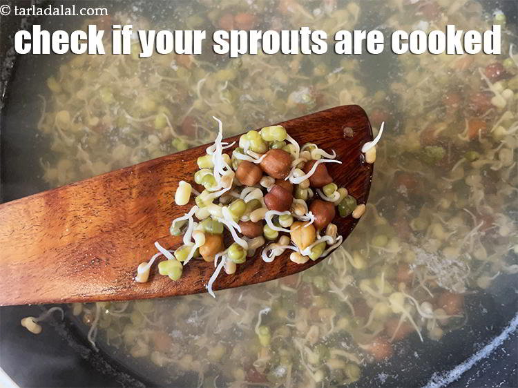 Step 6 – <meta charset="UTF-8" /> <strong>Check if your mixed sprouts are cooked while being boiled for 5 …
