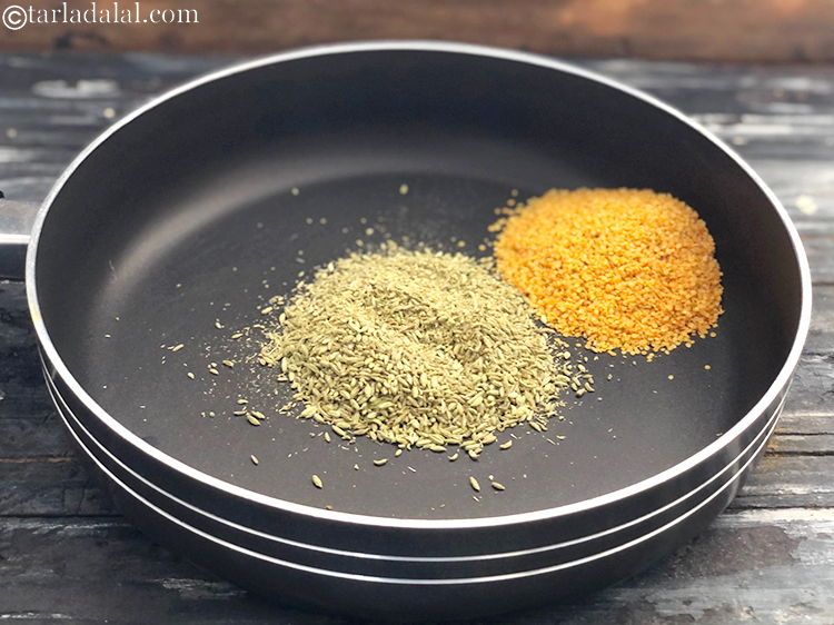 Step 7 – Add the split mustard seeds.