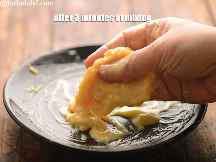 Step 19 – This is the mixture after 3 minutes of mixing. At this stage, you will realise …