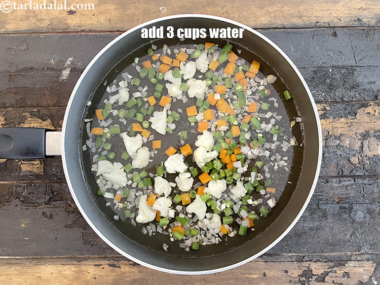 Step 14 – Add 3 cups of water.