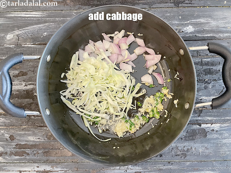 Step 19 – Add&nbsp;<meta charset="UTF-8" />1/4 cup&nbsp;finely&nbsp;<a href="glossary-chopped-cabbage-781i">chopped cabbage</a>&nbsp;or shredded cabbage.
