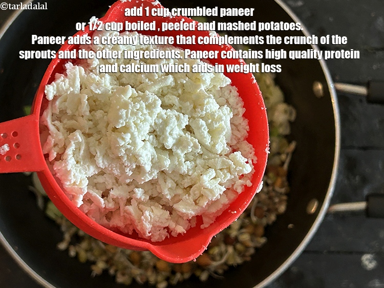 Step 10 – Add 1 cup crumbled paneer or&nbsp;<meta charset="UTF-8" />1/2 cup&nbsp;boiled , peeled and&nbsp;<a href="glossary-boiled-and-mashed-potatoes-1831i">mashed potatoes</a>.&nbsp;Paneer adds …