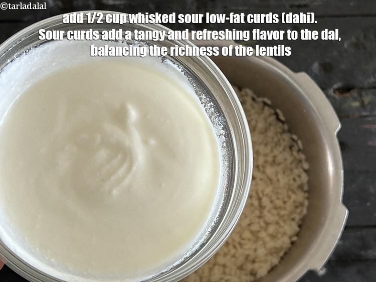 Step 12 – Add&nbsp;<meta charset="UTF-8" />1/2 cup&nbsp;<a href="glossary-whisked-low-fat-curds-2408i">whisked sour low-fat curds (dahi)</a>.&nbsp;Sour curds add a tangy and refreshing …