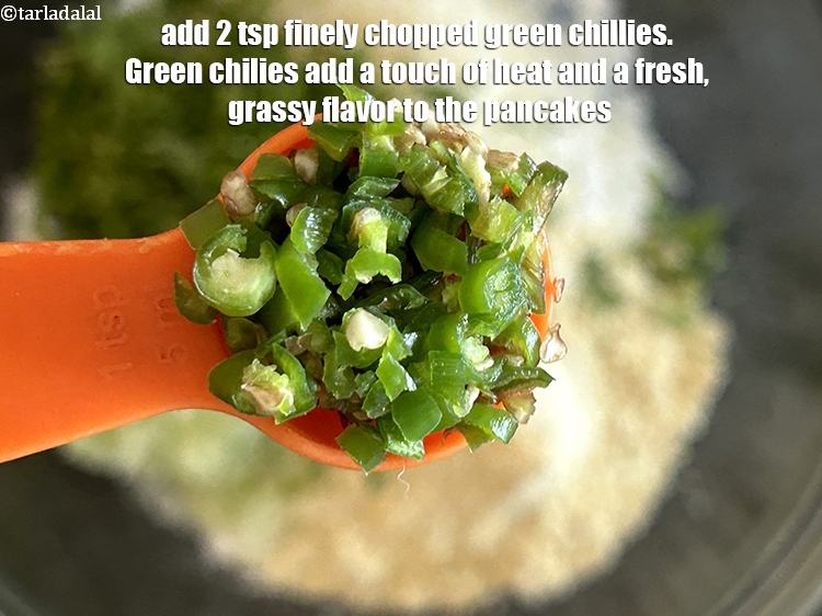 Step 8 – Add&nbsp;<meta charset="UTF-8" />2 tsp&nbsp;finely&nbsp;<a href="glossary-chopped-green-chilli-820i">chopped green chillies</a>.&nbsp;Green chilies add a touch of heat and a …