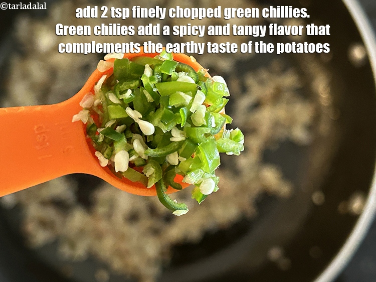 Step 10 – Add&nbsp;<meta charset="UTF-8" />2 tsp&nbsp;finely&nbsp;<a href="glossary-chopped-green-chilli-820i">chopped green chillies</a>.&nbsp;Green chilies add a spicy and tangy flavor that …
