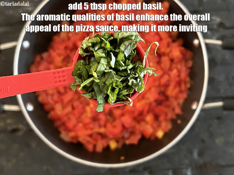 Step 8 – Add&nbsp;<meta charset="UTF-8" />5 tbsp&nbsp;<a href="glossary-chopped-basil-804i">chopped basil</a>.&nbsp;The aromatic qualities of basil enhance the overall appeal of …
