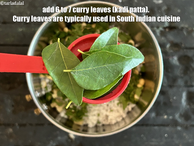 Step 8 – Add&nbsp;<meta charset="UTF-8" />6 to 7&nbsp;<a href="glossary-curry-leaves-kadi-patta-kadipatta-388i">curry leaves (kadi patta)</a>.&nbsp;Curry leaves are typically used in South …