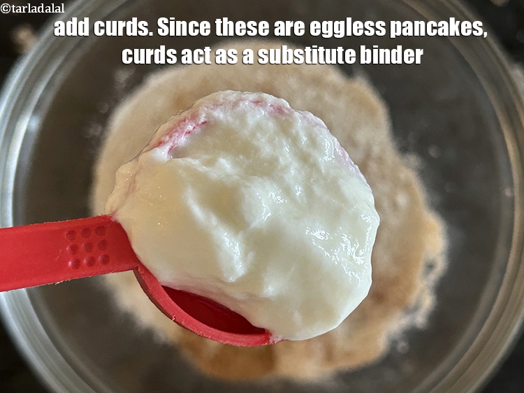 Step 8 – Add&nbsp;2 tbsp curds or 1 egg.&nbsp;Eggs are a common ingredient in pancakes because they help …