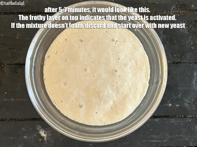 Step 9 – After 5-7 minutes, it would look like this. The frothy layer on top indicates that …