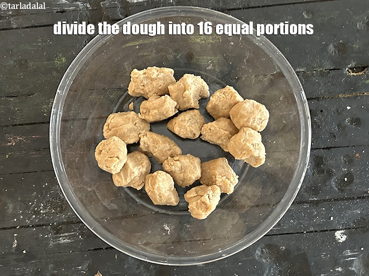 Step 8 – Divide the dough into 16&nbsp;equal portions.