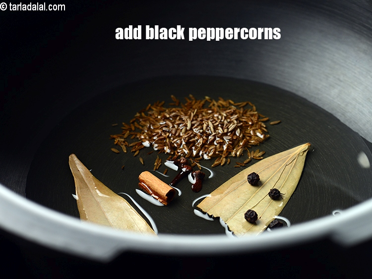 Step 8 – Add 4 black peppercorns.