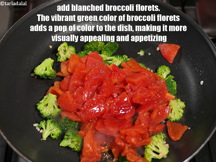 Step 8 – Add 1&frac12; cups blanched, peeled, deseeded and roughly <a href="https://www.tarladalal.com/glossary-blanched-and-chopped-tomatoes-1883i">chopped tomatoes</a>. Blanched, peeled, deseeded, and …