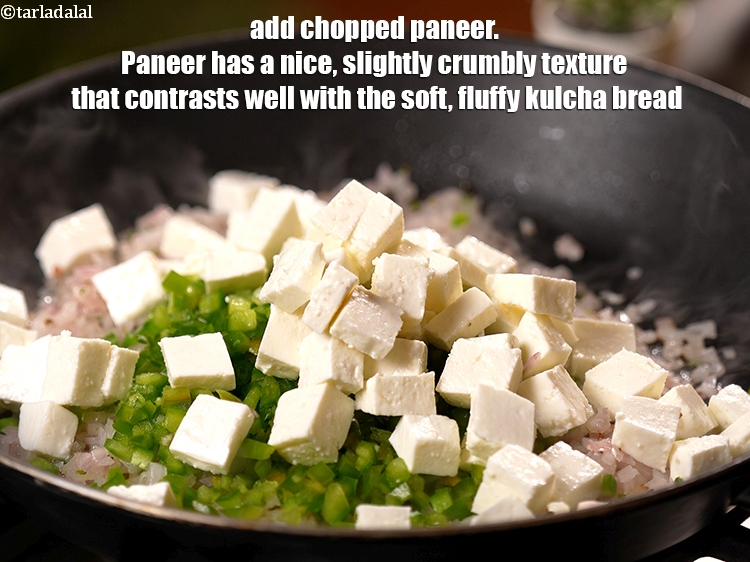 Step 8 – Add 1&frac12; cups <a href="https://www.tarladalal.com/glossary-chopped-paneer-995i">chopped paneer (cottage cheese)</a>. Paneer has a nice, slightly crumbly texture …