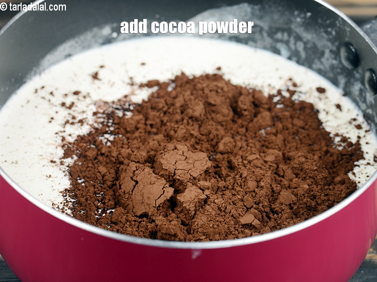 Step 8 – Add 3 tbsp cocoa powder.