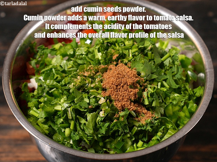 Step 8 – Add &frac14; tsp <a href="https://www.tarladalal.com/glossary-cumin-seeds-powder-jeera-powder-zeera-powder-382i">cumin seeds (jeera) powder</a>. Cumin powder adds a warm, earthy flavor …