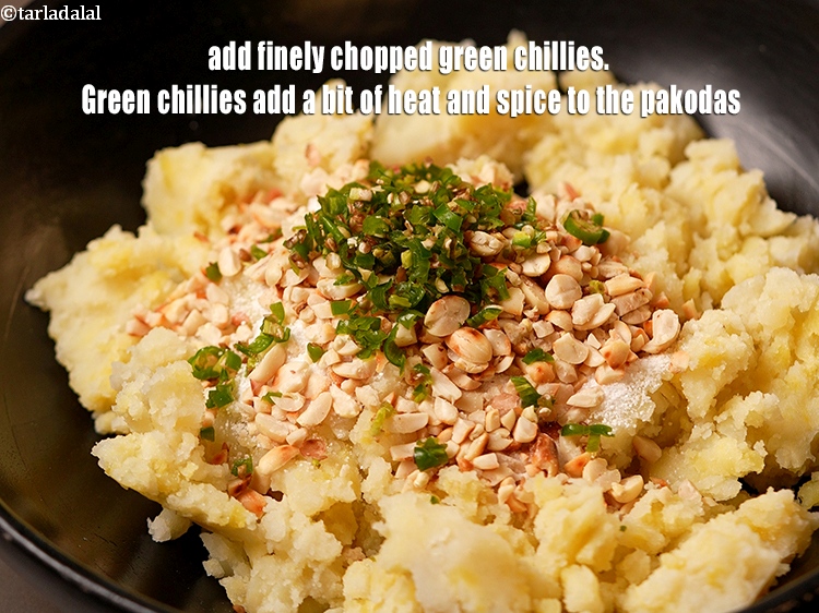 Step 8 – Add 2 tsp finely <a href="https://www.tarladalal.com/glossary-chopped-green-chilli-820i">chopped green chillies</a>. Green chillies add a bit of heat …