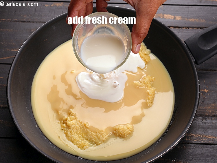 Step 8 – Add fresh cream.