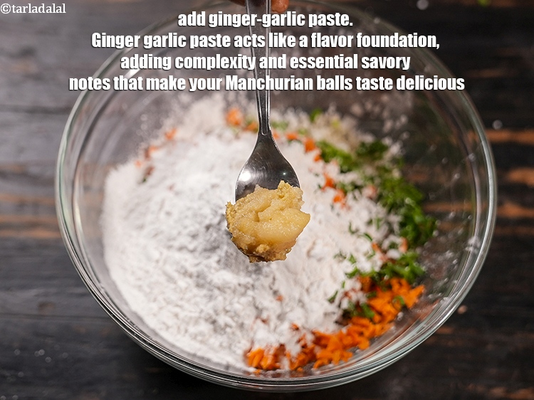 Step 8 – Add 1 tsp <a href="https://www.tarladalal.com/glossary-ginger-garlic-paste-adrak-lehsun-ki-pate-adrak-lahsun-ki-paste-939i">ginger-garlic (adrak-lehsun) paste</a>. Ginger garlic paste acts like a flavor foundation, …