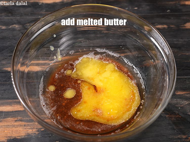 Step 8 – Add 3 tbsp melted butter.