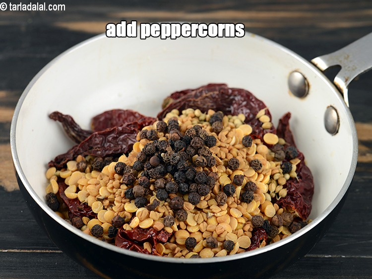 Step 9 – Add 1 1/2 tsp <a href="https://www.tarladalal.com/glossary-peppercorns-584i">peppercorns (kalimirch)</a>.