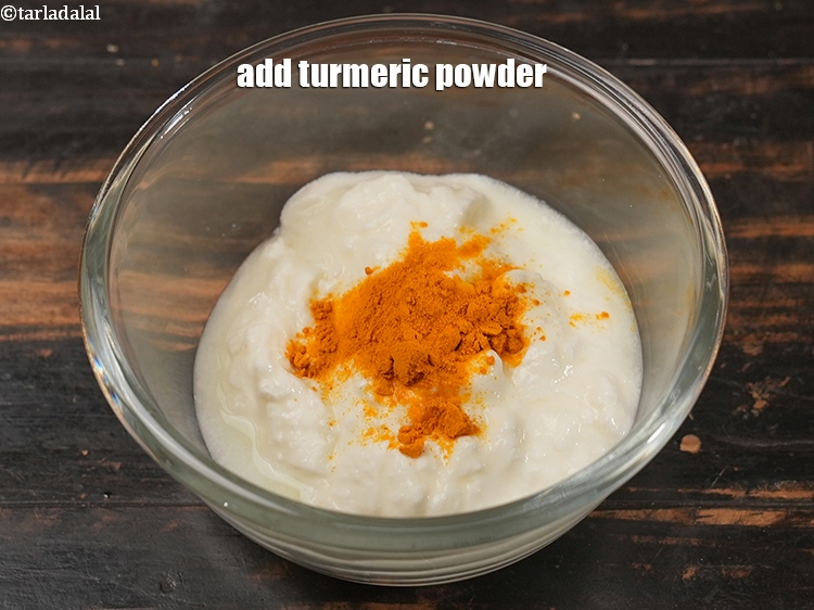 Step 8 – Add &frac14; tsp <a href="https://www.tarladalal.com/glossary-turmeric-powder-haldi-645i">turmeric powder (haldi)</a>.