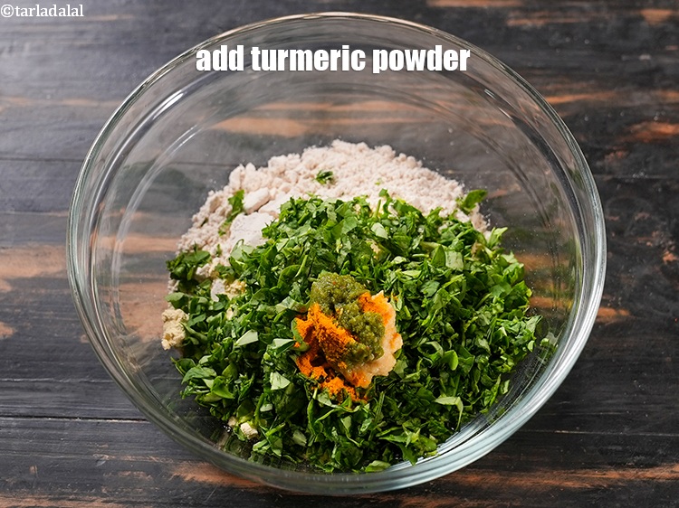 Step 8 – Add &frac14; tsp&nbsp;<a href="https://www.tarladalal.com/glossary-turmeric-powder-haldi-645i">turmeric powder (haldi)</a>.