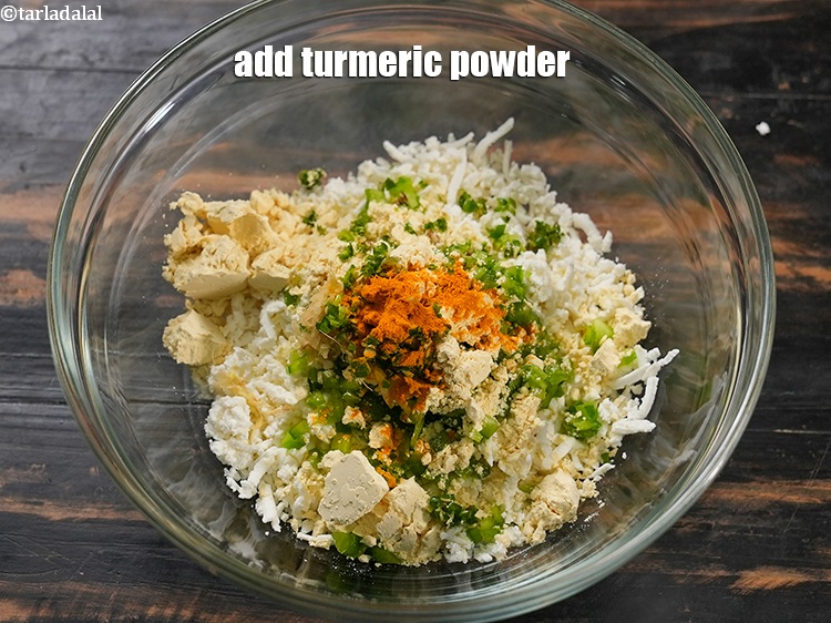 Step 8 – Add &frac12; tsp <a href="https://www.tarladalal.com/glossary-turmeric-powder-haldi-645i">turmeric powder (haldi)</a>.