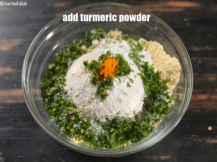 Step 8 – Add 1/4 tsp&nbsp;<a href="https://www.tarladalal.com/glossary-turmeric-powder-haldi-645i">turmeric powder (haldi)</a>.