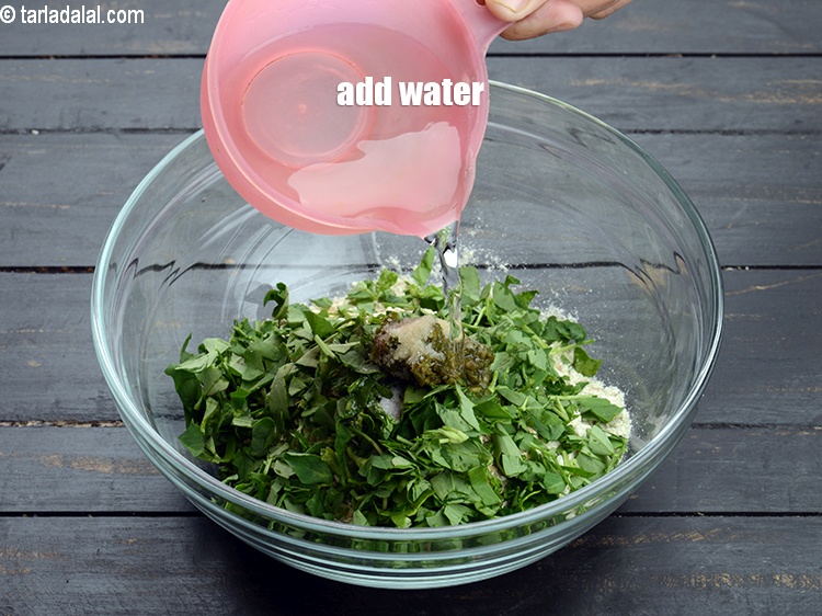 Step 8 – <p>Add ½ cup water. You may need to add an extra &nbsp;tablespoon of water.</p>