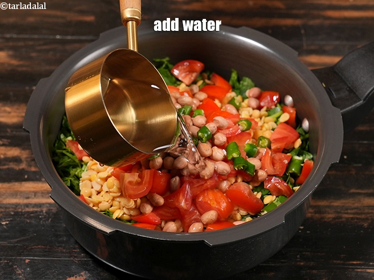 Step 8 – Add 2&frac12; cups of water.