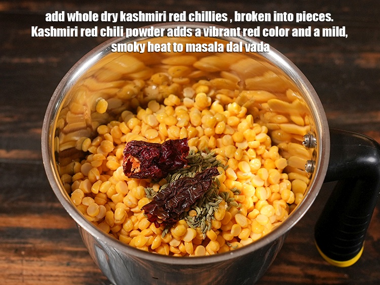 Step 8 – Add 1 <a href="https://www.tarladalal.com/glossary-whole-dry-kashmiri-red-chillies-kashmiri-mirch-kashmiri-lal-mirch-332i">whole dry kashmiri red chillies</a>&nbsp;, broken into pieces.&nbsp;Kashmiri red chili powder adds …