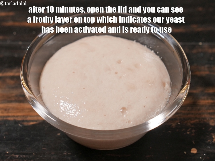 Step 11 – After 10 minutes, open the lid and you can see a frothy layer on top …