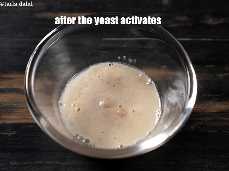 Step 8 – This is how it looks after the yeast activates.