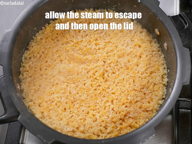 Step 8 – Allow the steam to escape and then open the lid.