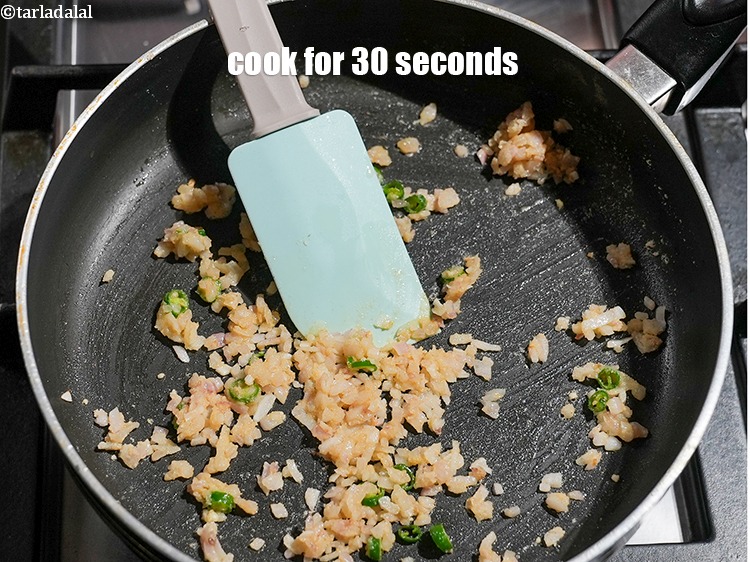 Step 14 – Mix well and cook on a medium flame for 30 seconds.