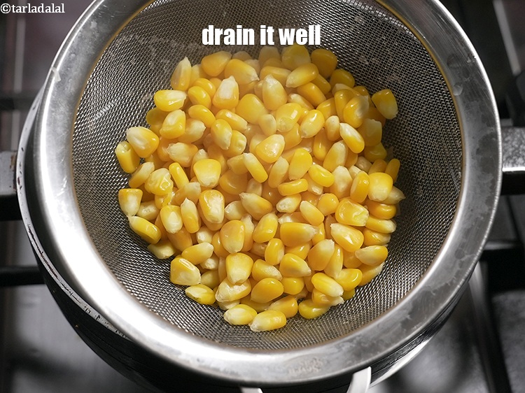 Step 8 – Once cooked, drain it well and discard the water.