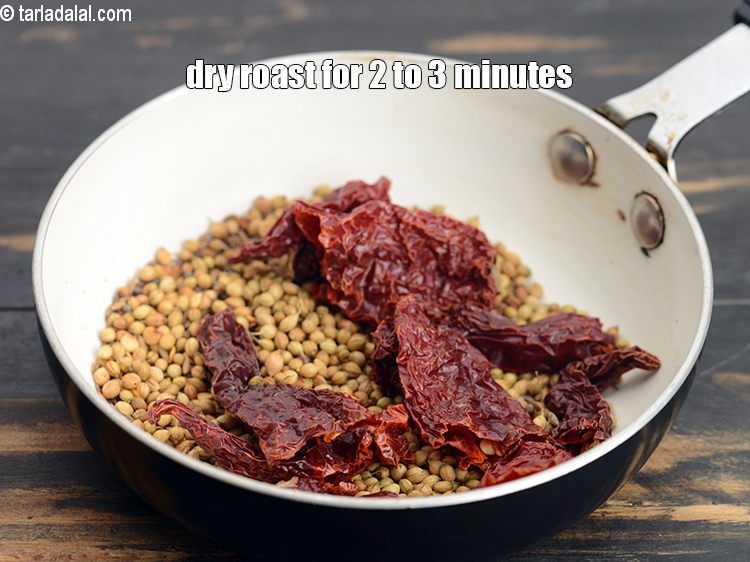 Step 9 – Dry roast on a medium flame for 2 to 3 minutes. Keep aside to cool …