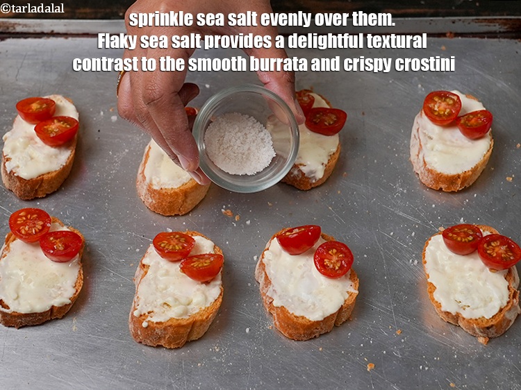 Step 8 – Sprinkle 1/8 tsp of <a href="https://www.tarladalal.com/glossary-sea-salt-khada-namak-421i">sea salt (khada namak)</a> evenly over them. Flaky sea salt …