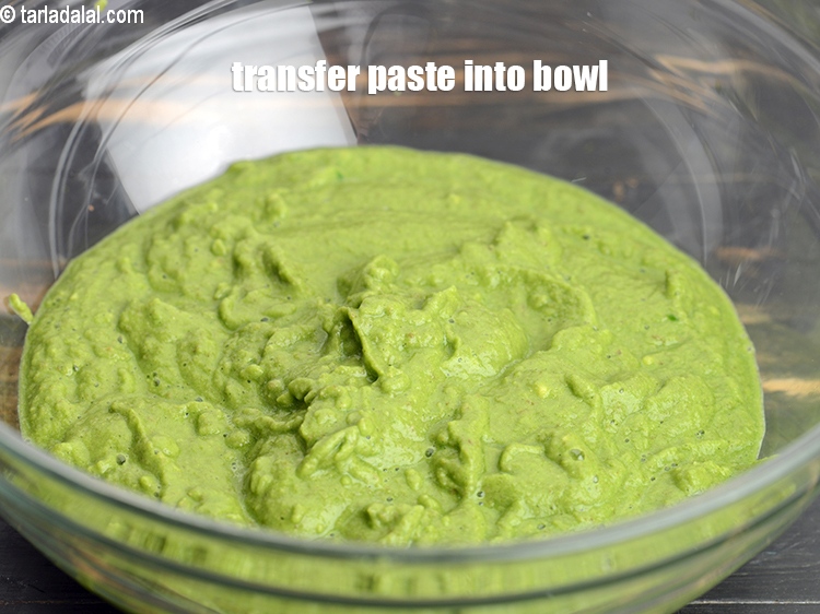 Step 8 – Transfer the paste into a bowl.