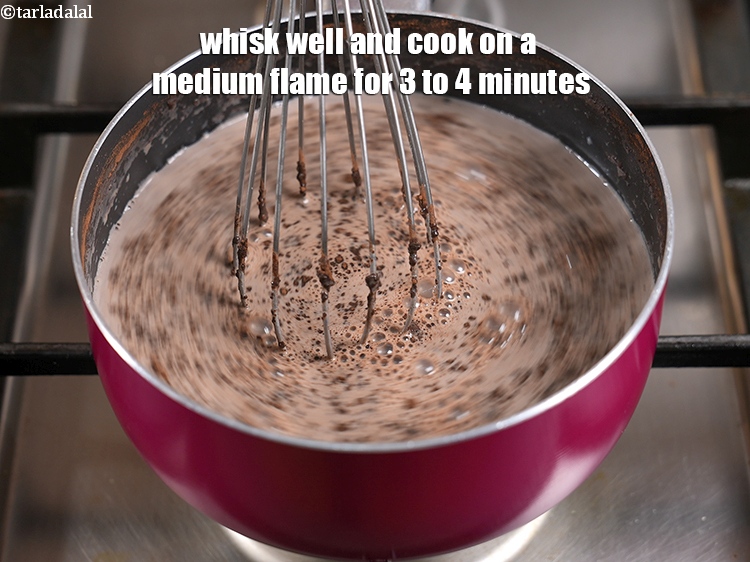 Step 8 – Whisk well and cook on a medium flame for 3 to 4 minutes, while stirring …