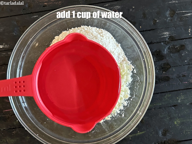 Step 8 – Add 1 cup of water.