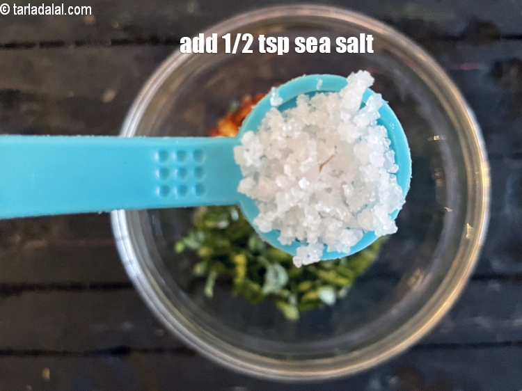 Step 8 – Add sea salt to taste. We added 1/2&nbsp;tsp sea salt.