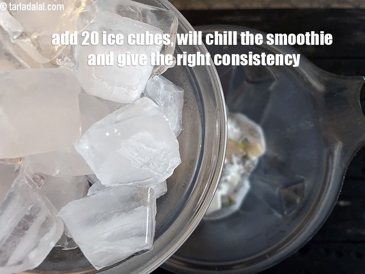 Step 8 – Add 20 ice cubes.