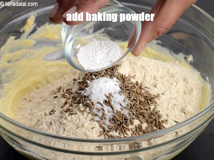 Step 8 – Add &frac12; tbsp&nbsp;<a href="https://www.tarladalal.com/glossary-baking-powder-425i">baking powder</a>.