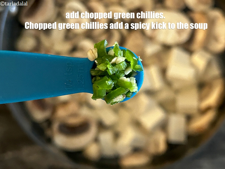 Step 12 – Add&nbsp;<meta charset="UTF-8" />1/4 tsp&nbsp;finely&nbsp;<a href="glossary-chopped-green-chilli-820i">chopped green chillies</a>.