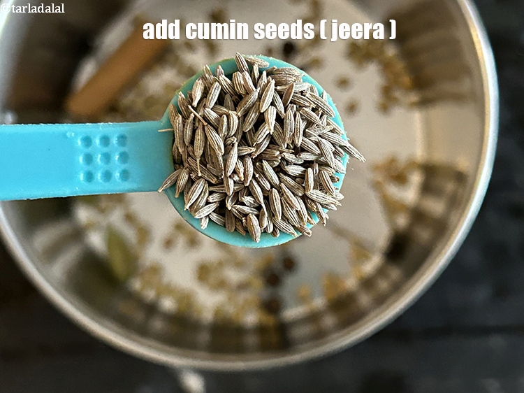 Step 16 – Add&nbsp;<meta charset="UTF-8" />1/2 tsp&nbsp;<a href="glossary-cumin-seeds-jeera-zeera-381i">cumin seeds (jeera)</a>.