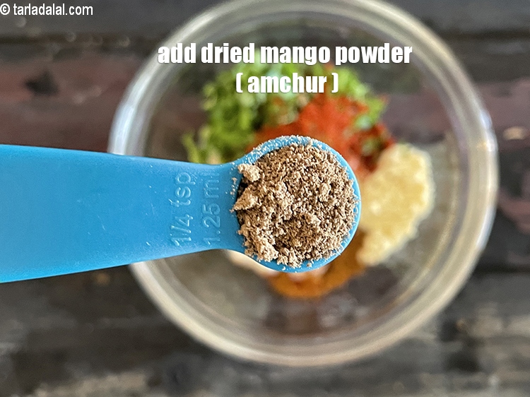 Step 19 – Add&nbsp;<meta charset="UTF-8" />1/4 tsp&nbsp;<a href="glossary-dried-mango-powder-amchur-powder-148i">dried mango powder (amchur)</a>.