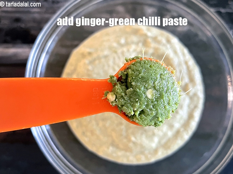 Step 17 – Add&nbsp;<meta charset="UTF-8" />2 tsp&nbsp;<a href="glossary-ginger-green-chilli-paste-adrak-mirch-ki-paste-adrak-mirchi-paste-139i">ginger-green chilli paste</a>.
