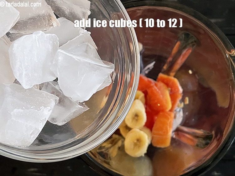 Step 10 – Add 10 to 12 ice cubes.